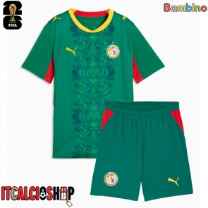 Senegal Seconda Maglia Bambino Mondiali 2026 Manica Corta (+ Pantaloni corti)